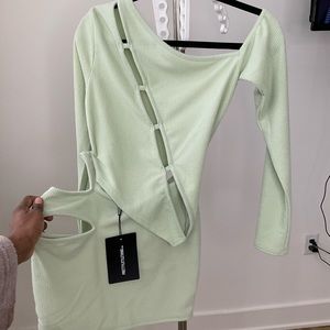 Two piece mint  cut out outfit